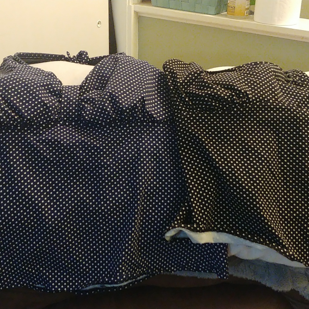Lands End Tankini Tops 18DD.  Polka Dots. Black And White And Navy And White